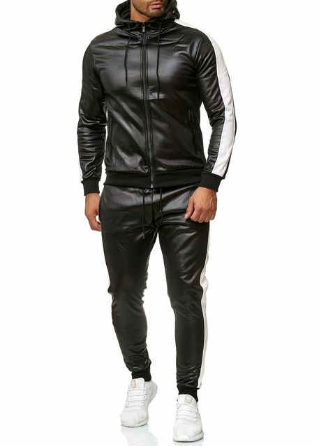 Sweat Suit Hooded Jacket Pants Set