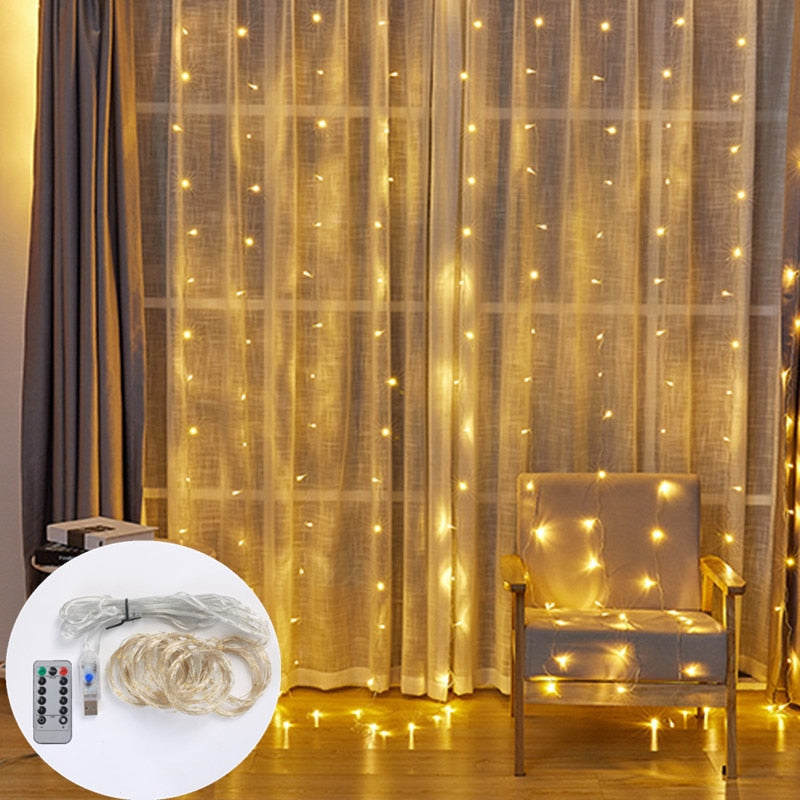 LED Curtain Garland Lights