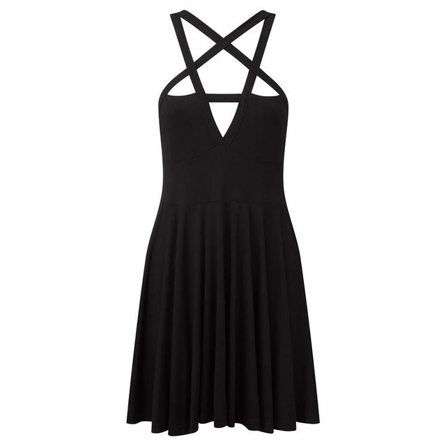 Pentagram Strap Gothic Dress