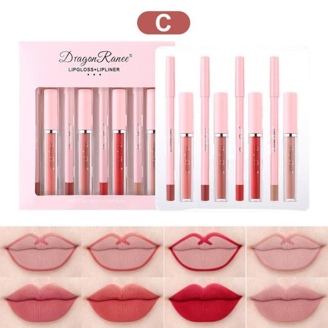 4pcs Lip Gloss Lip Liner Pen Set