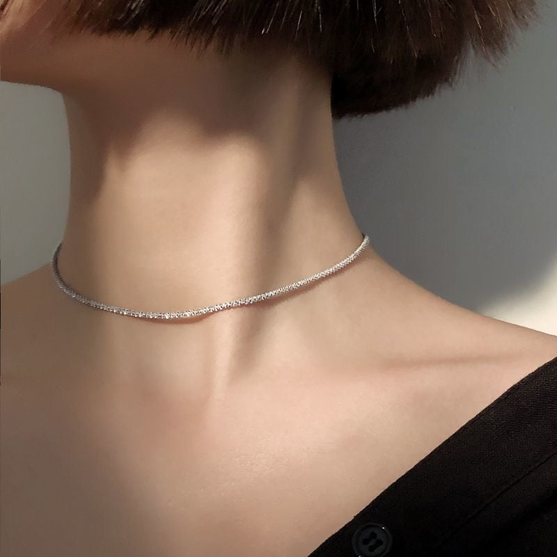 Sparkling Clavicle Chain Necklace