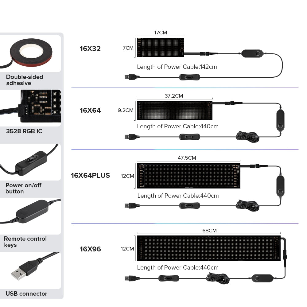 LED Matrix Pixel Panel Bluetooth