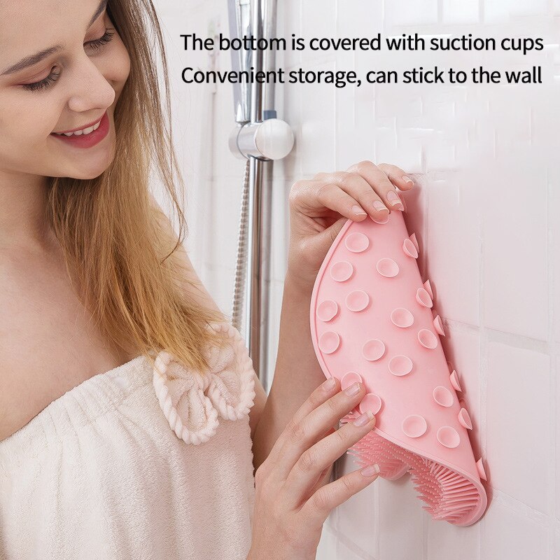 Bath Mat Back Massage Silicone Brush